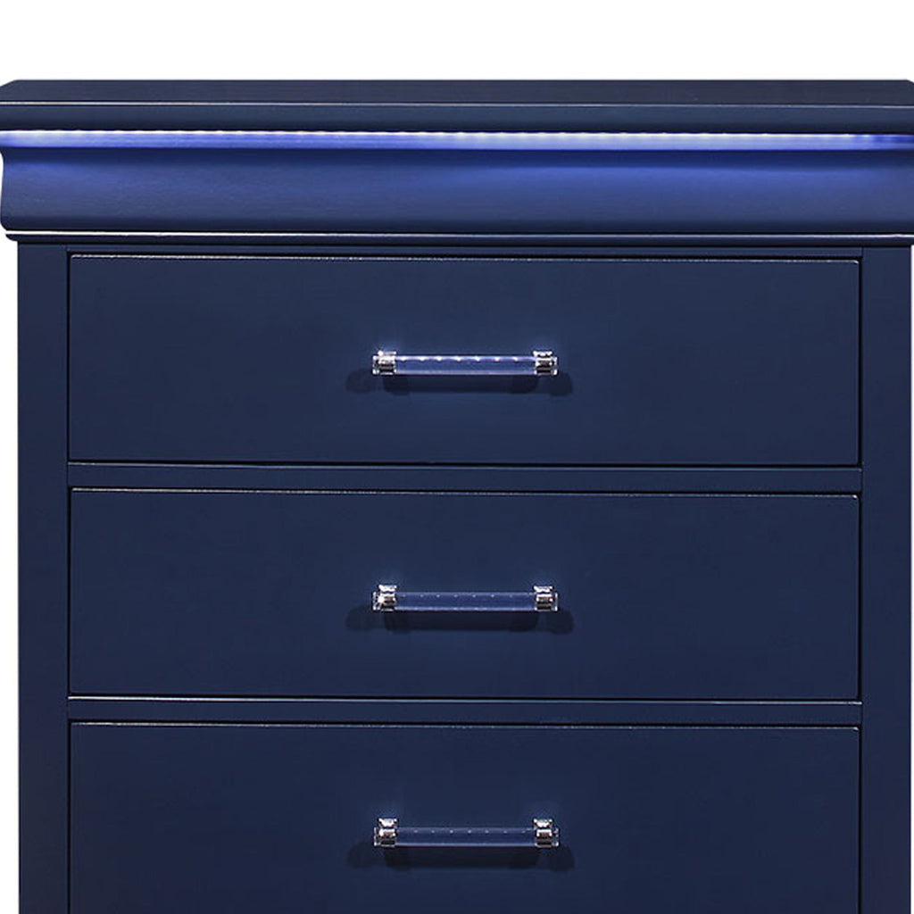 Charlston Accent Chest with LED Lighting – White or Blue