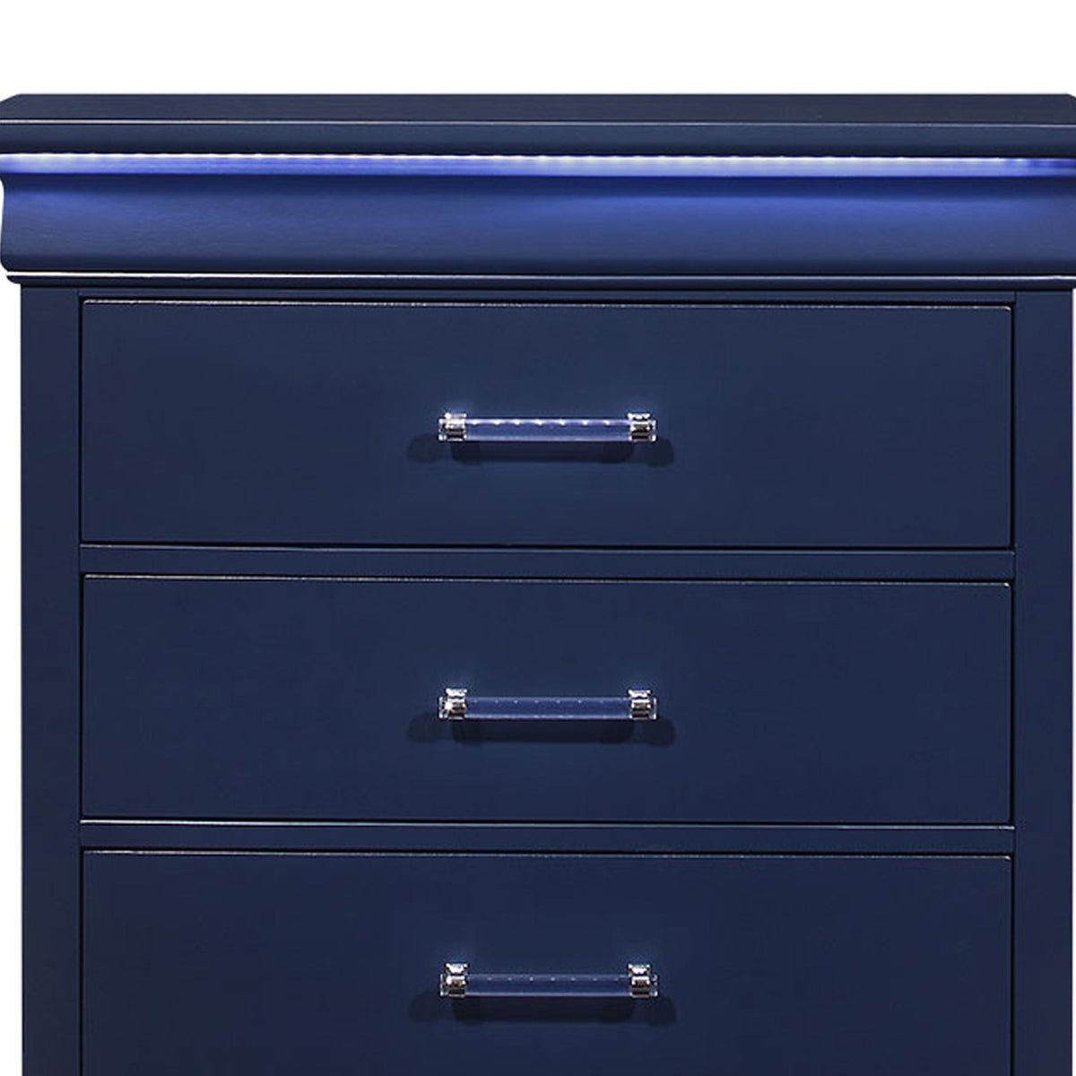 Charlston Accent Chest with LED Lighting – White or Blue