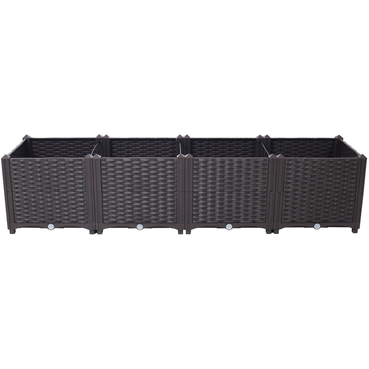 Deep Raised Garden Bed Plastic Planter Box with Self-Watering System - Polypropylene