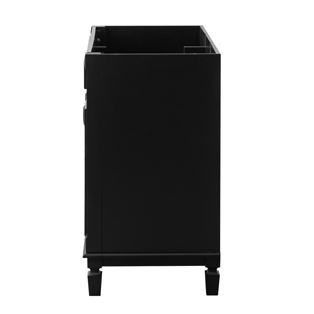 36" Bathroom Vanity Without Top Sink with Soft-Closing Doors - Black