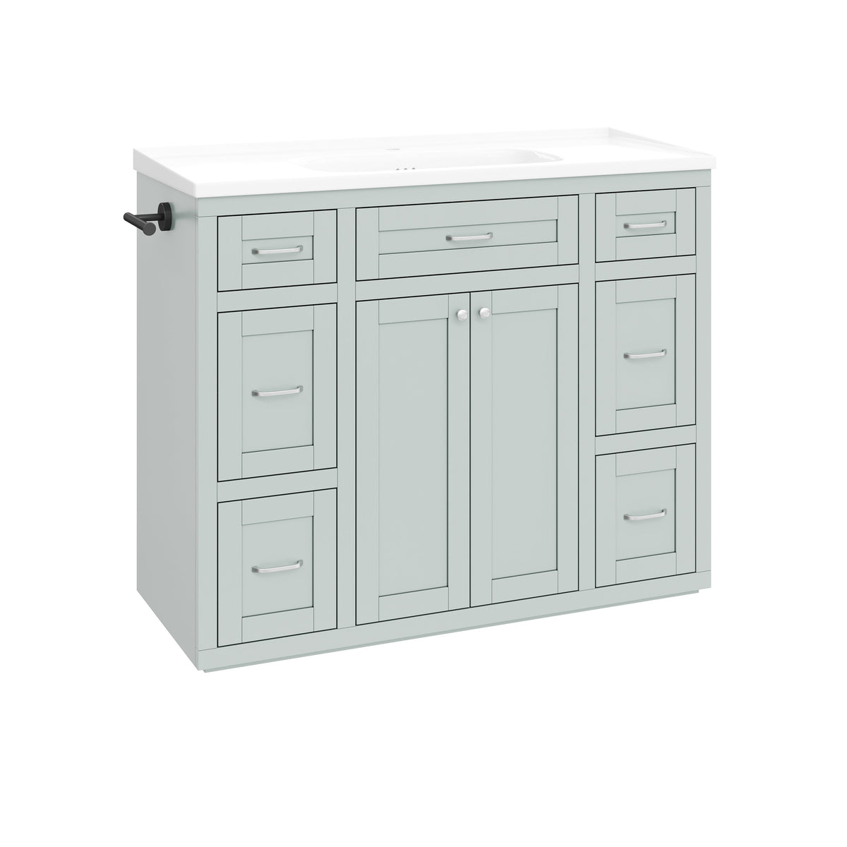 48" Mint Green Bathroom Vanity with Ceramic Sink - Mint Green