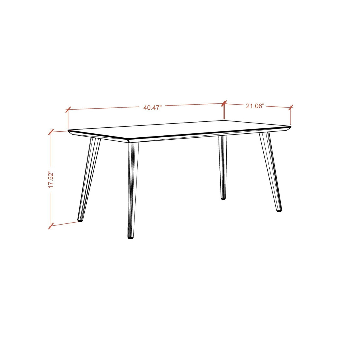 White Lacquered Coffee Table with Solid Wood Legs - Modern Finish