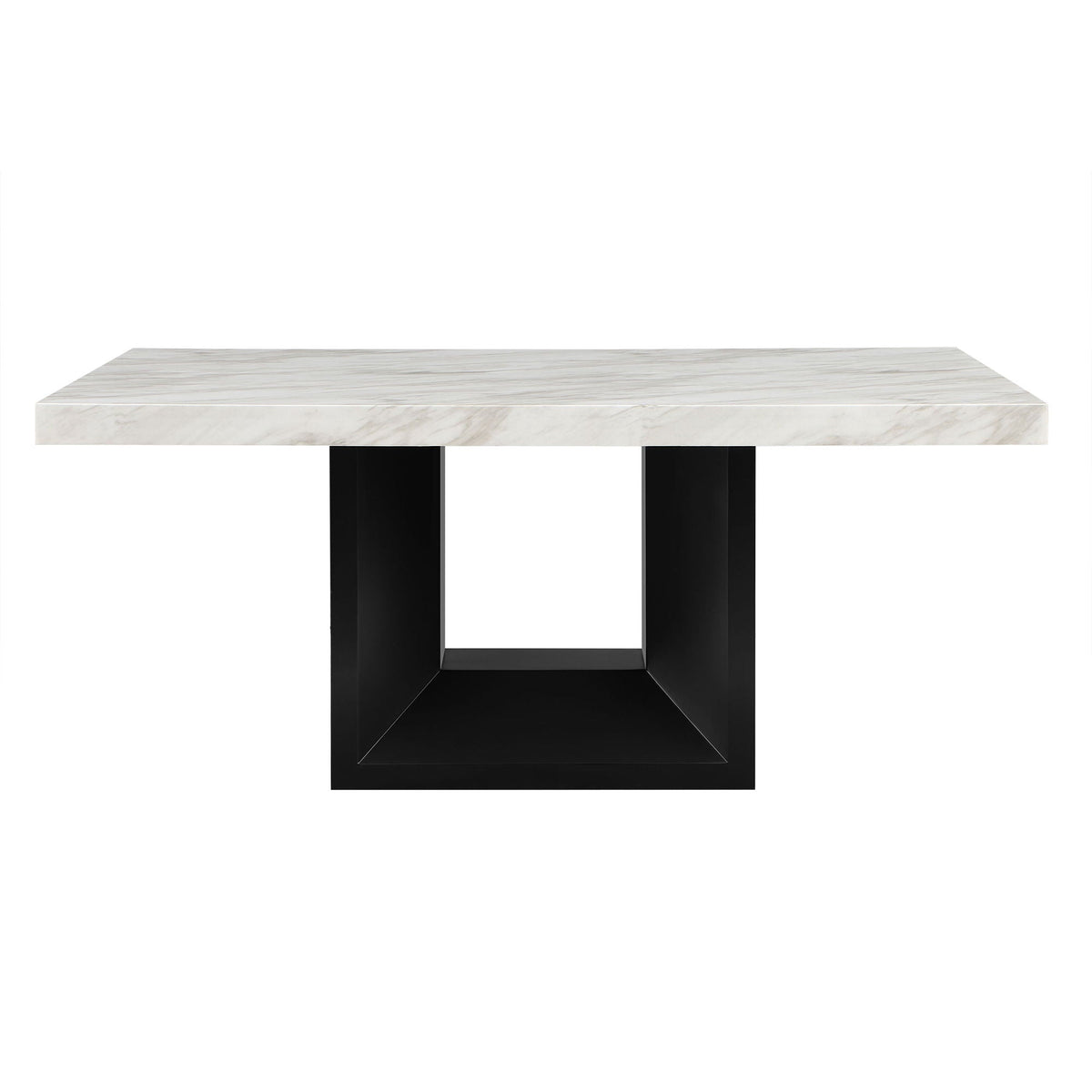 Sheena Dining Table with Faux Marble Top - White or Gray