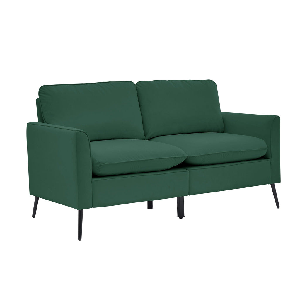 Upholstered Loveseat with Plush Headrest - Multiple Colors