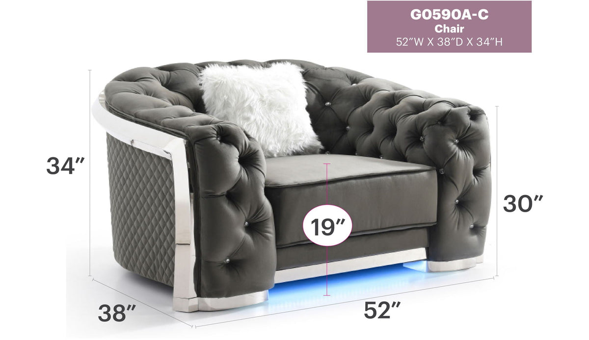 Sophisticated Accent Chair - Gray