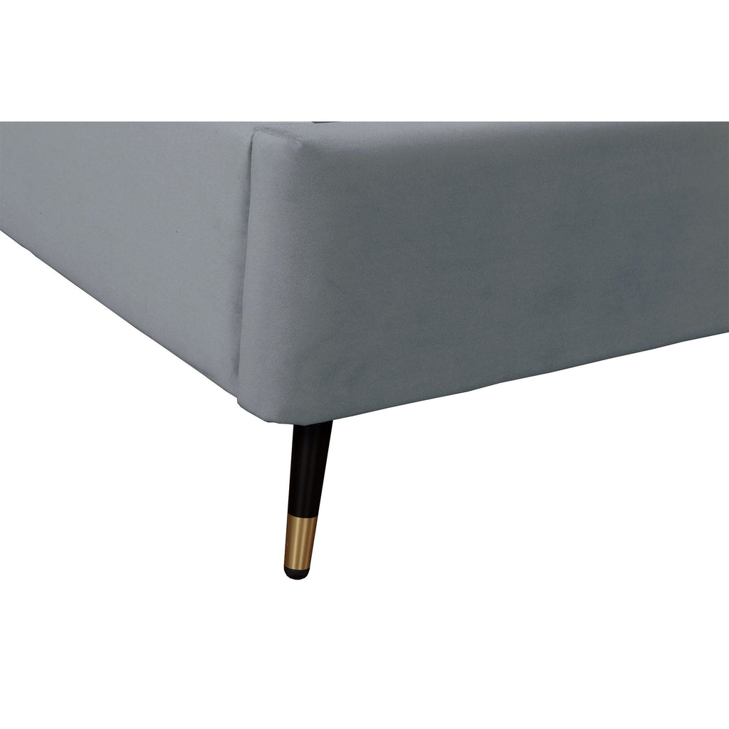 Upholstered Bed with Headboard and Slats - Multiple Colors