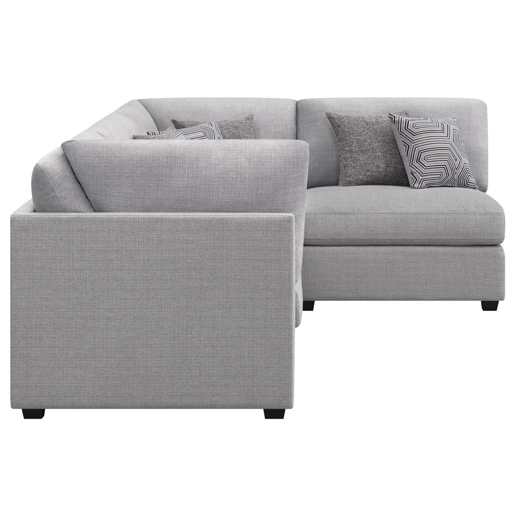 Cambria 4-piece Upholstered Modular Sectional Sofa Grey