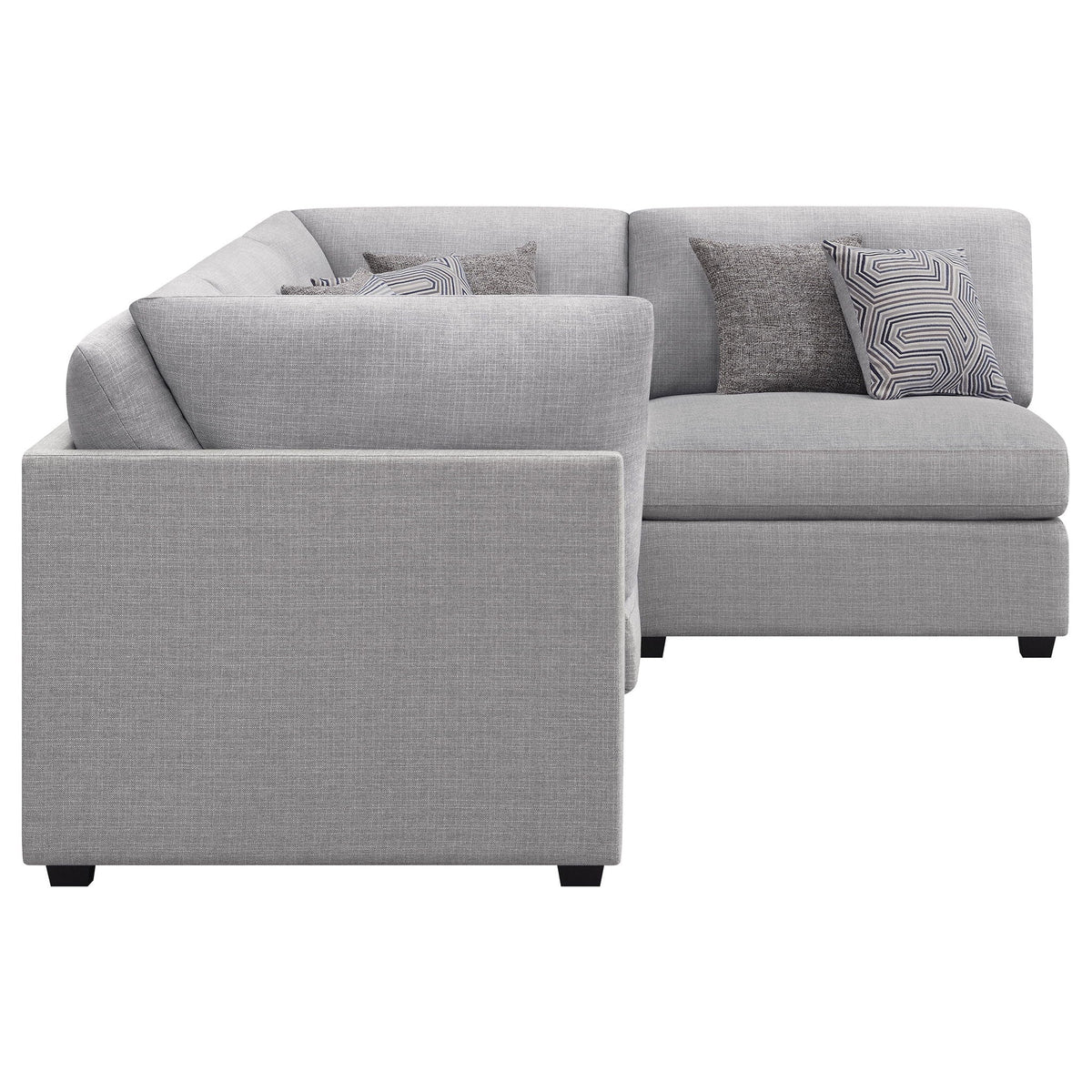 Cambria 4-piece Upholstered Modular Sectional Sofa Grey