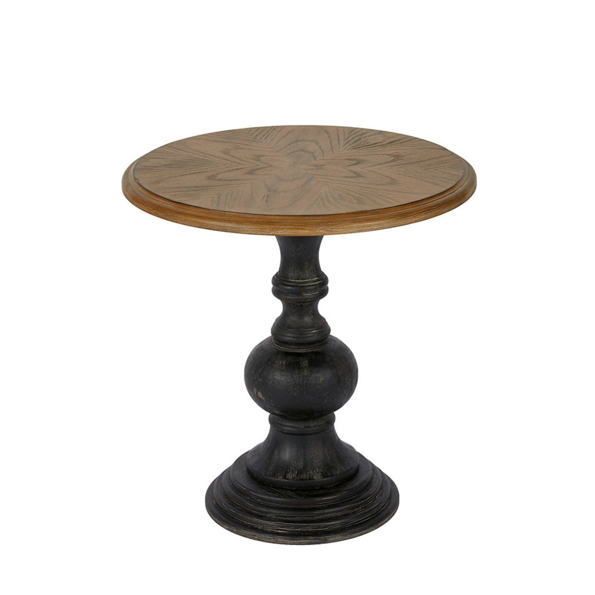 Reclaimed Walnut Accent Table with Ash Veneer Top - Natural