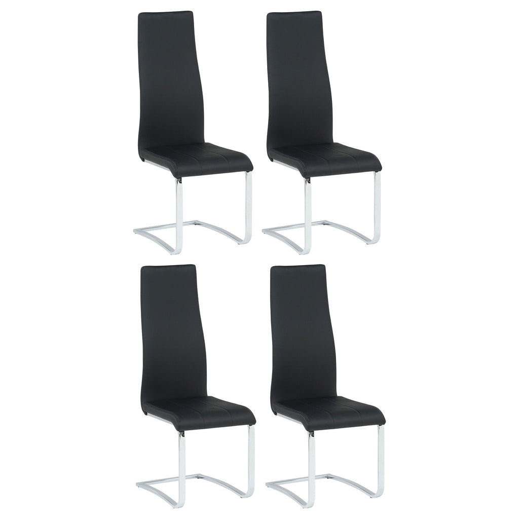 Montclair Upholstered Dining Side Chair Black (Set of 4)