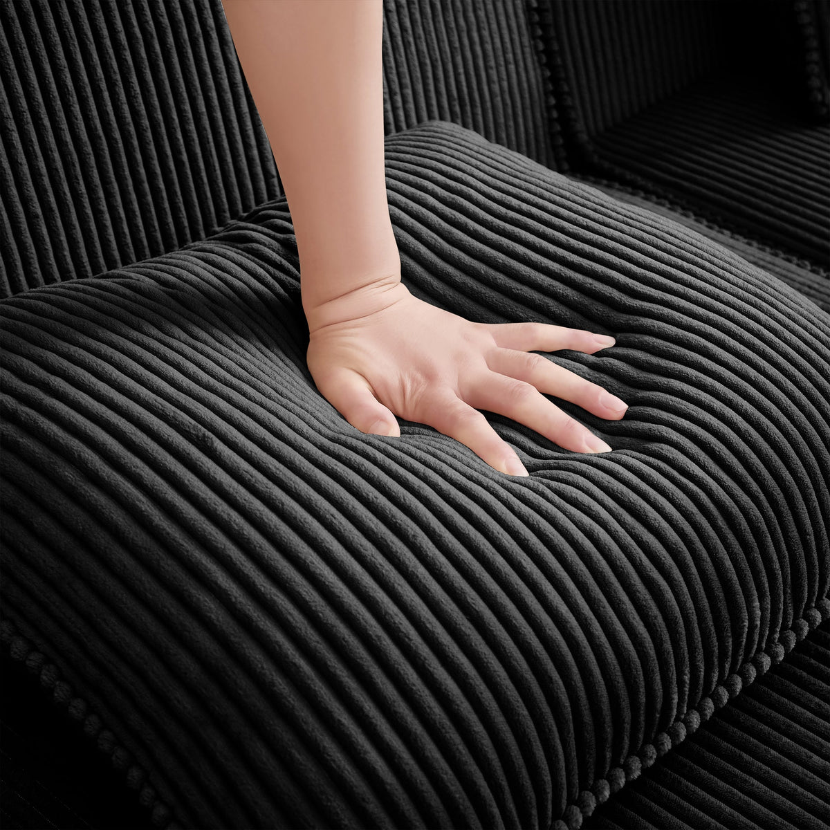Corduroy Armless Sofa with Pillow - 41" Wide
