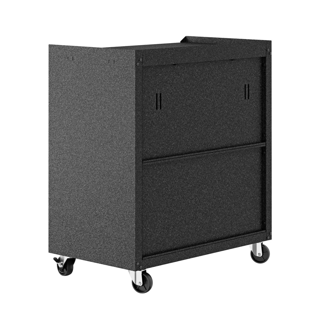 Rolling Garage Cabinet with Lockable Door and Adjustable Shelf - Multiple Colors