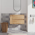 30" Wall Mount Bathroom Vanity with Soft Close Drawer - Imitative Oak