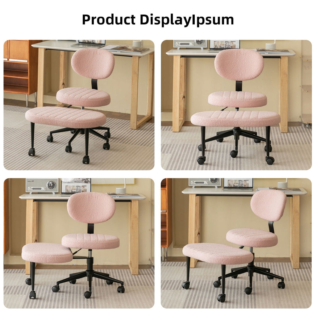 Ergonomic Cross Legged Office Chair with Back Support - Multiple Colors