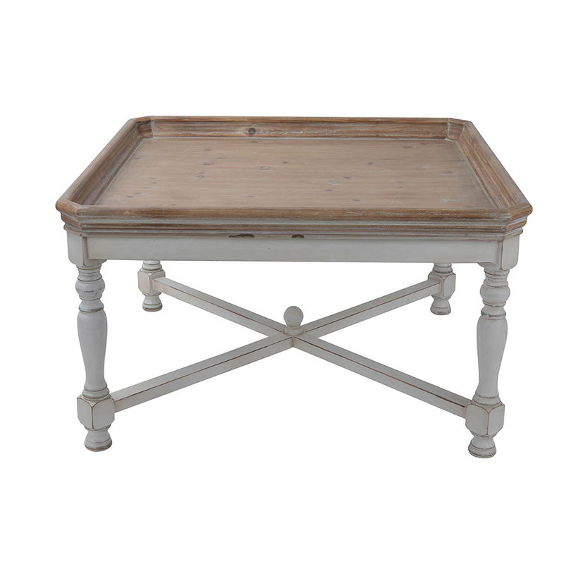 Narrow Alcott Side Table with Durable Fir Wood Construction - Light Brown