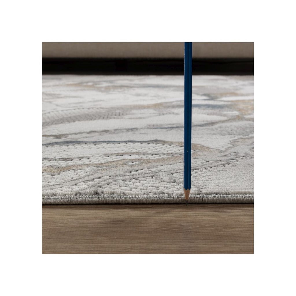 Geometrix Area Rug with 3D Effect - Gray