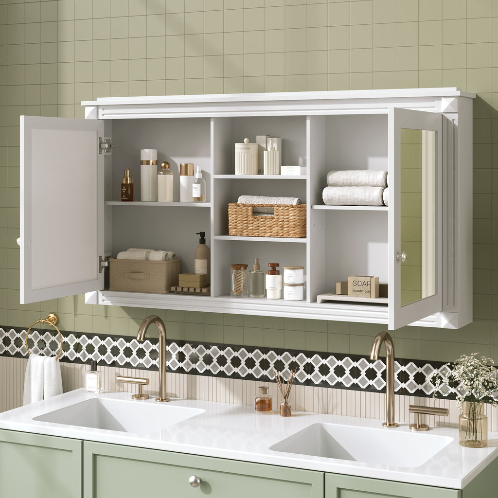 Modern Wall-Mount 2 In 1 Mirror Cabinet
