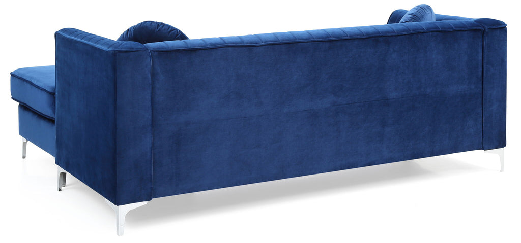 Micro Suede Sofa Chaise with Channel Quilting - Multiple Colors