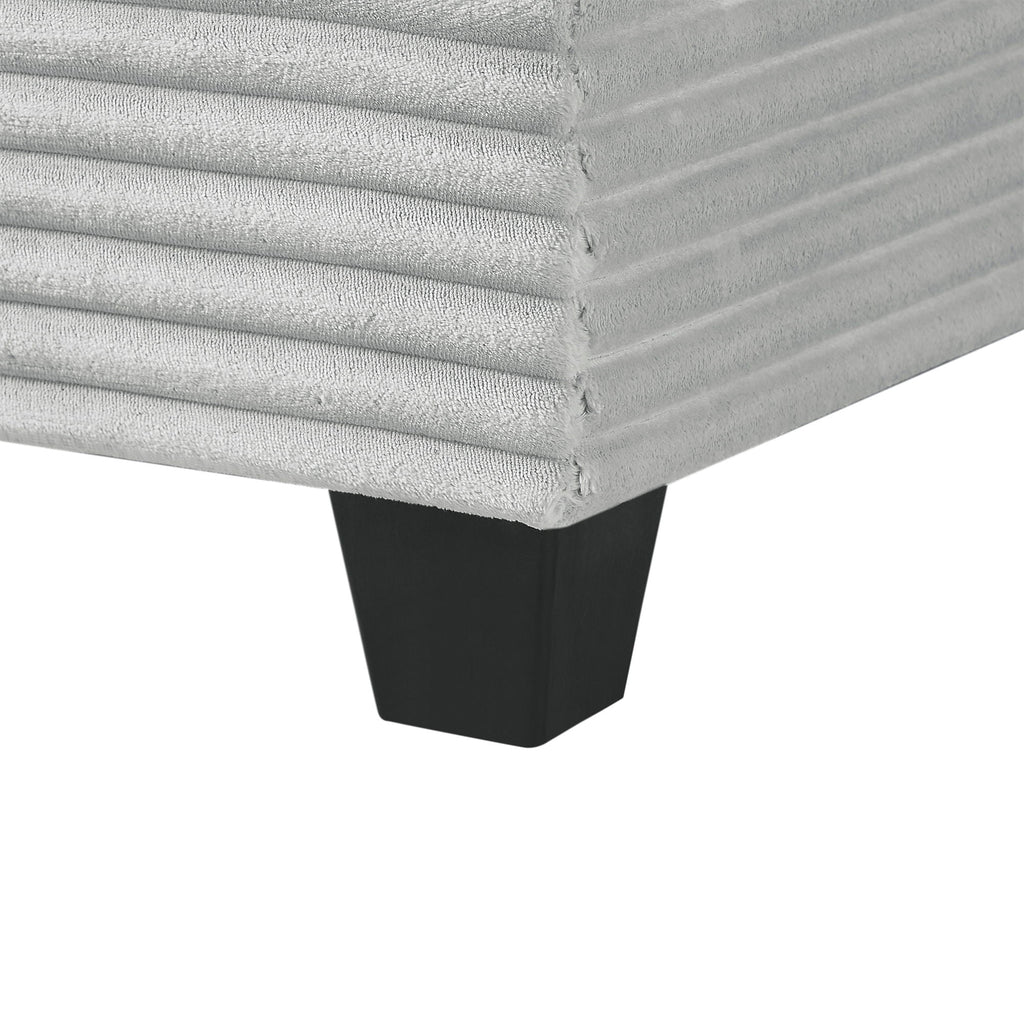 Upholstered U-Shaped Sectional Sofa with Movable Ottoman and Storage Pockets - Multiple Colors