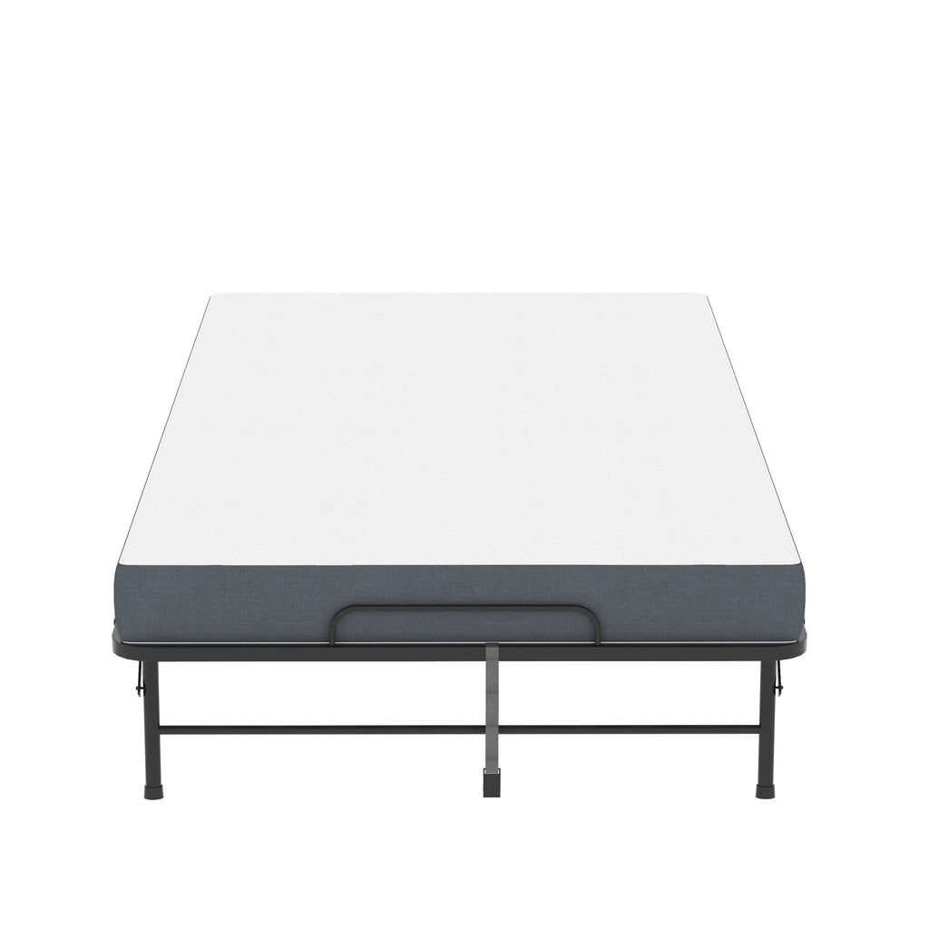 Twin Wide Folding Bed for Tall People with Memory Foam - Black