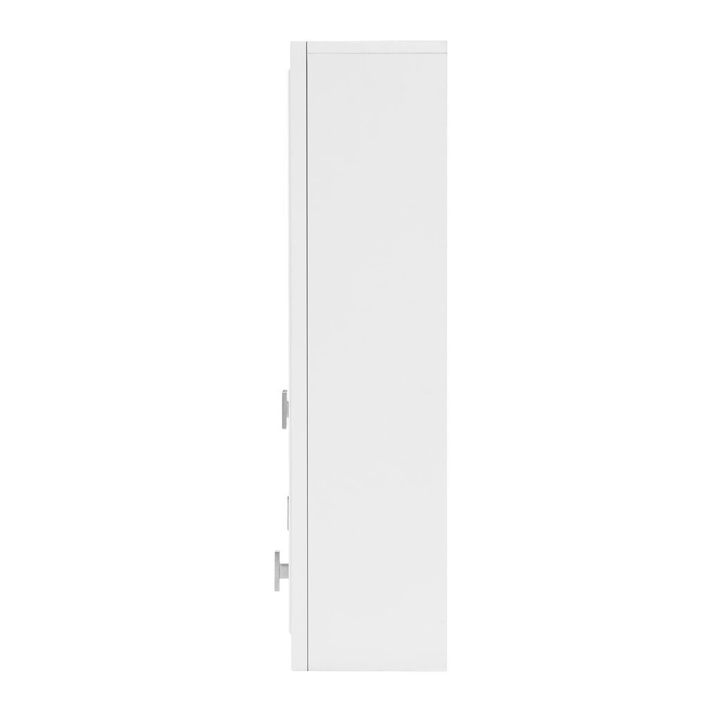 Wall Mounted Bathroom Cabinet With 5 Adjustable Shelves and Soft-Closing Hinges - Gray or Black