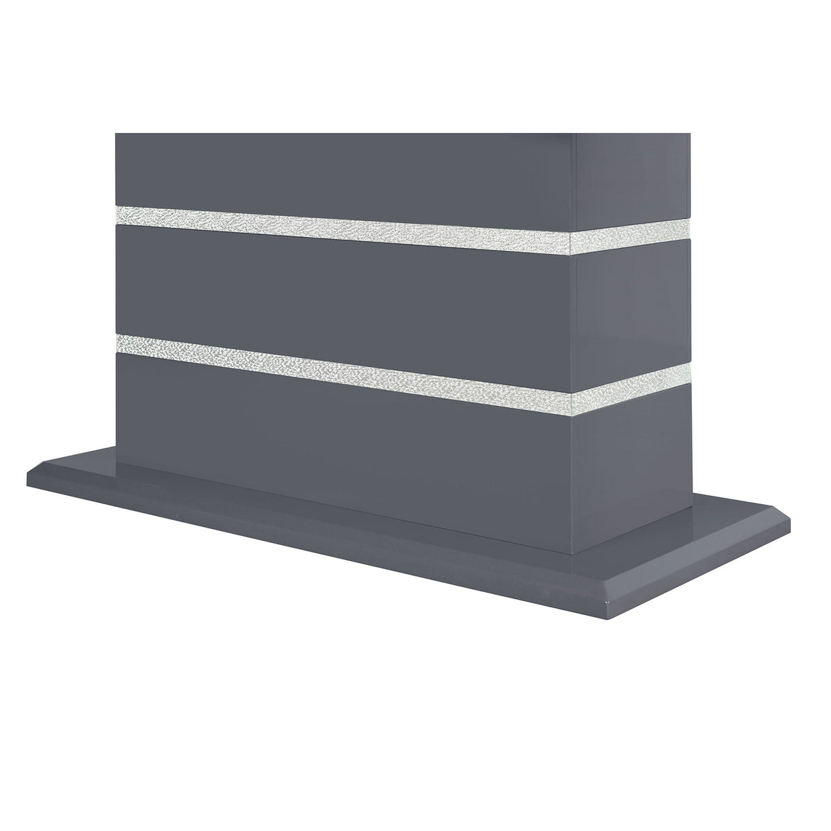 Ariya Dining Table with High Gloss Finish - Dark Gray or White
