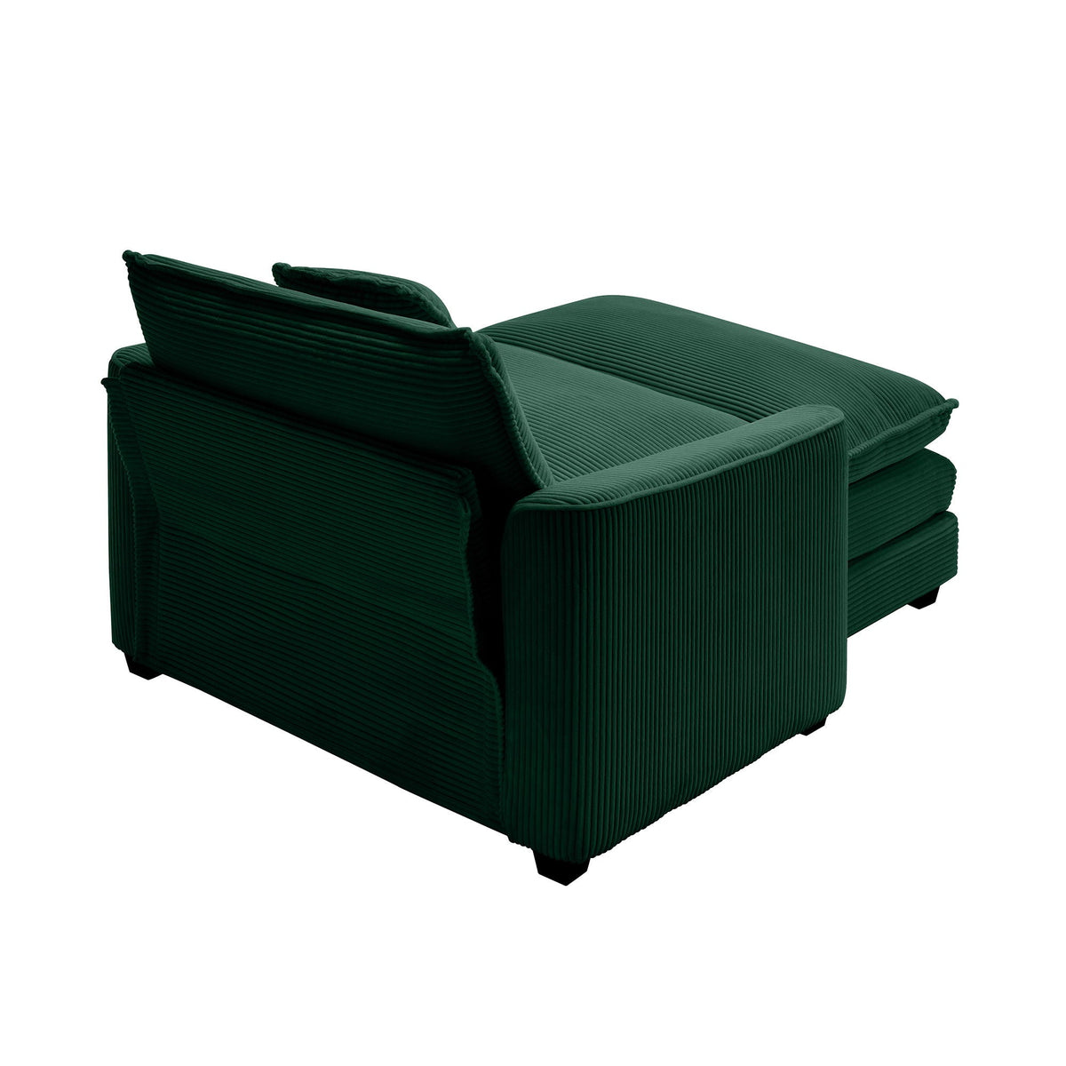Modern Comfortable Single Chair & Ottoman with Deep Seat - Multiple Colors