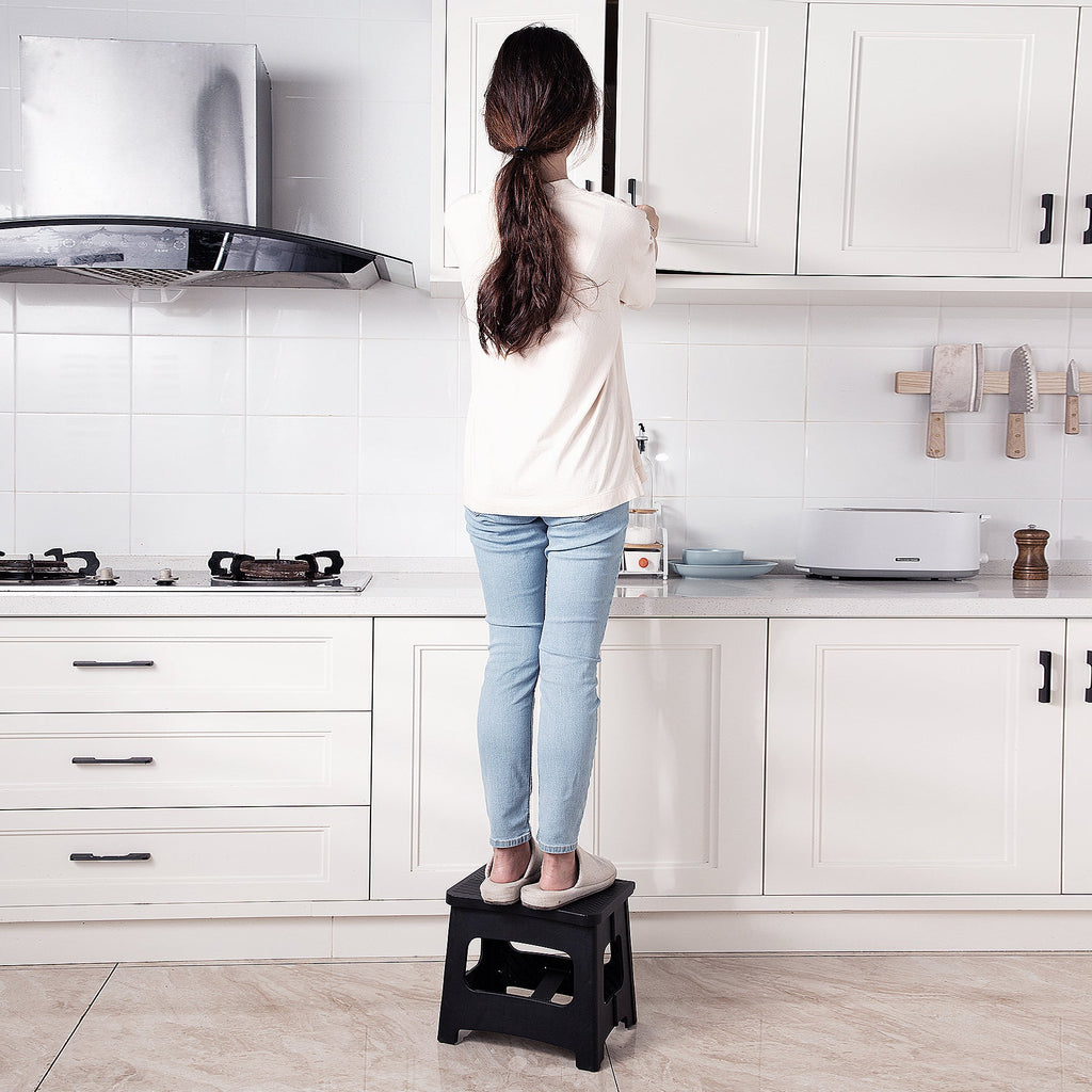 9in Folding Step Stool with Non-Slip Surface - Polypropylene