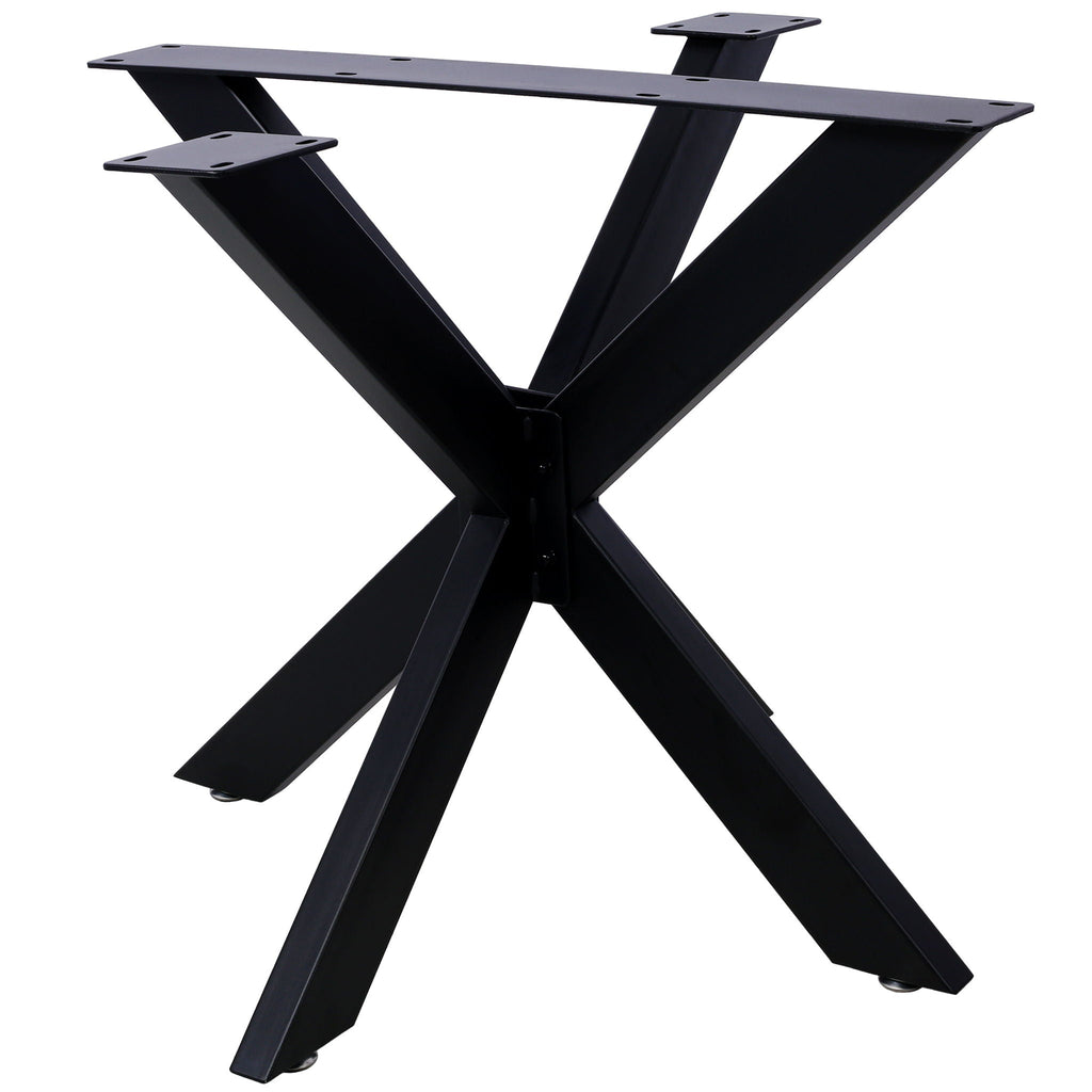 Spider Shaped Steel Table Base with Heavy Duty Construction - Black