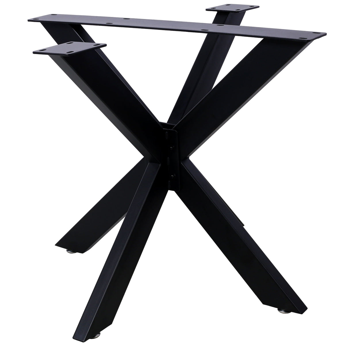 Spider Shaped Steel Table Base with Heavy Duty Construction - Black