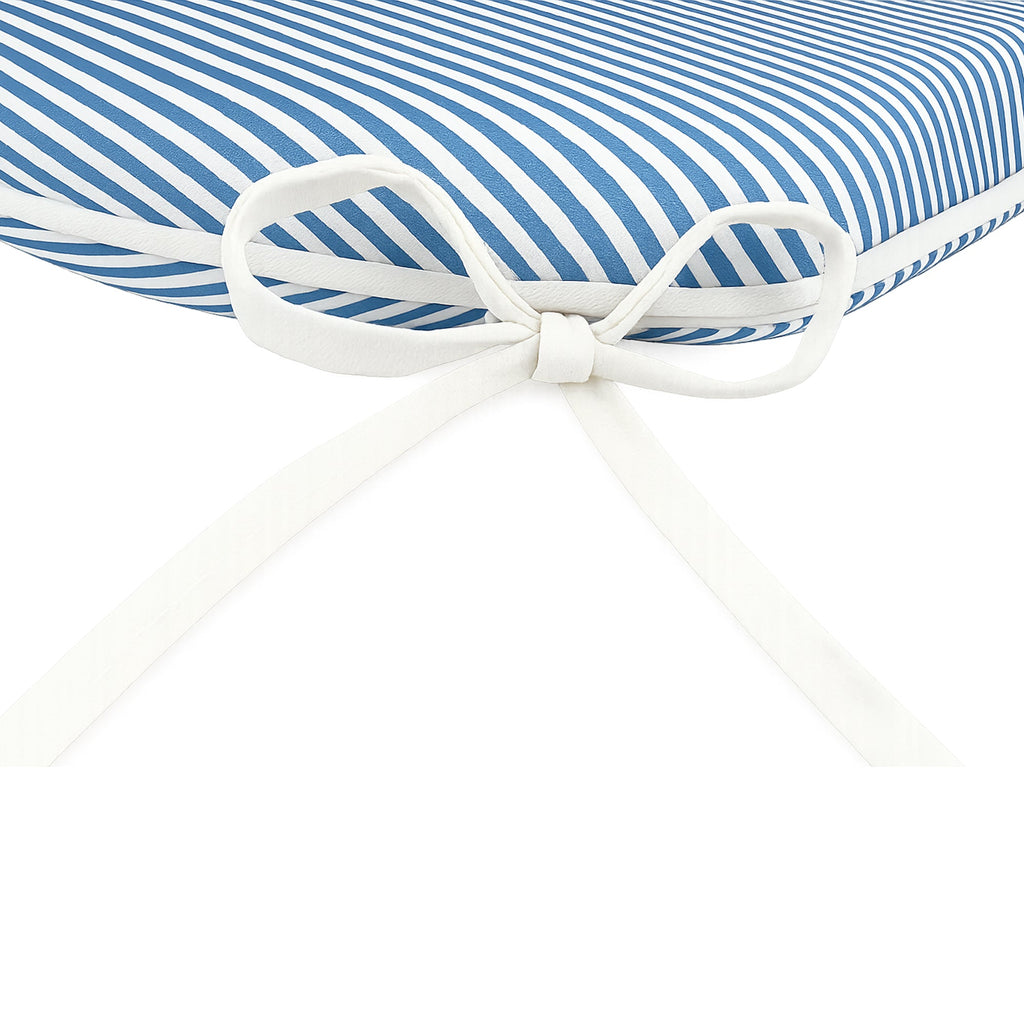Outdoor Patio Chair Cushions with Water-Repellent Polyester - Blue