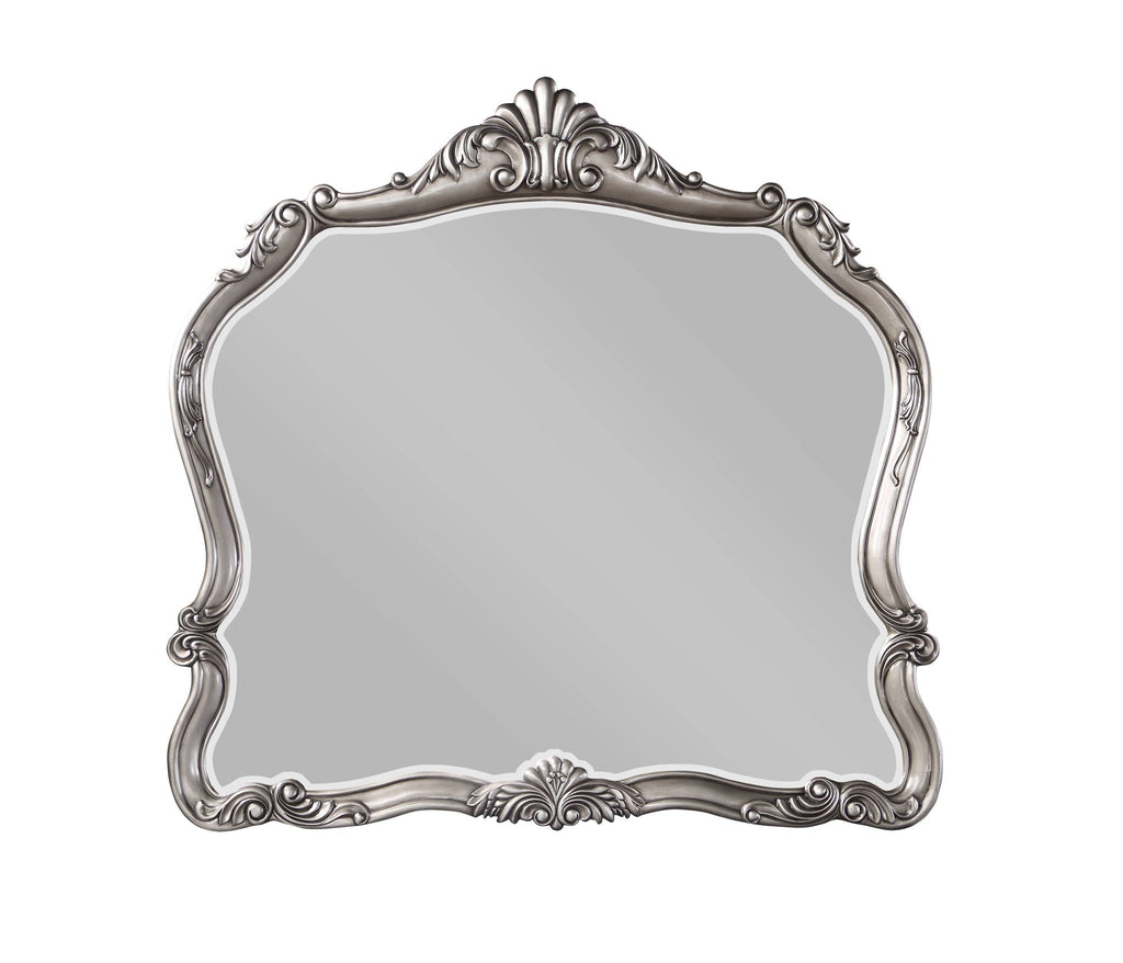 Antique Silver Mirror with Wood Frame - Ariadne Collection