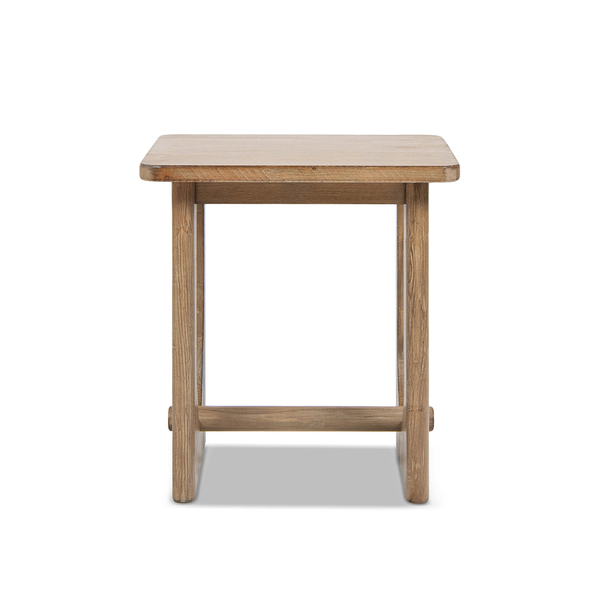 22" Square Side Table with Reclaimed Pine Wood - Antique