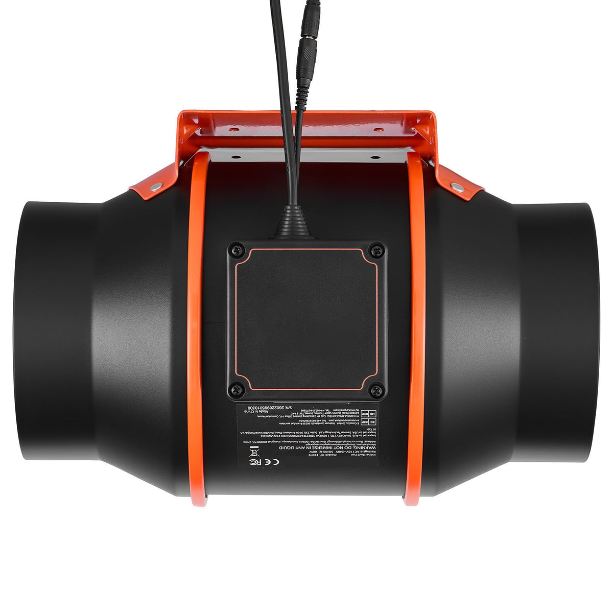 Inline Duct Fan with 402 CFM and 3-Speed Circulation - 6 Inch