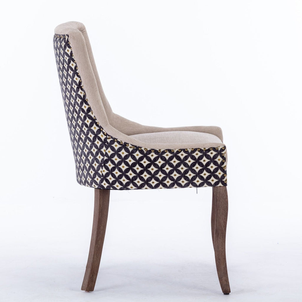 Ultra Side Dining Chair Set with Solid Wood Legs - Multiple Colors