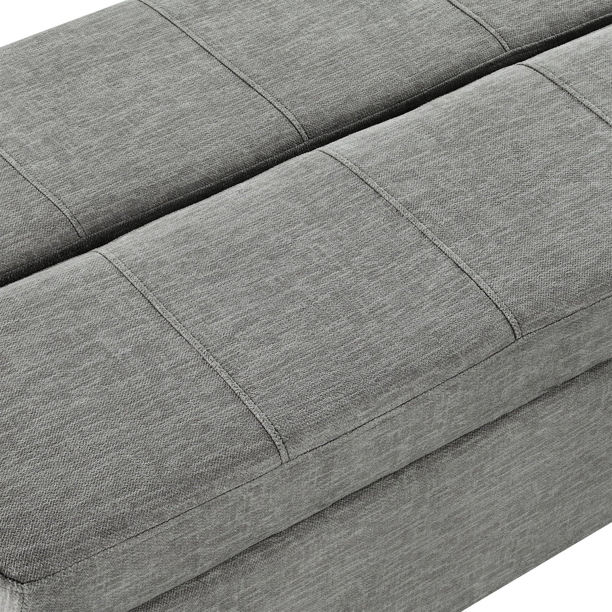 Twin Size Folding Ottoman Sleeper Bed with Mattress - Light Brown, Black, Dark Gray, White