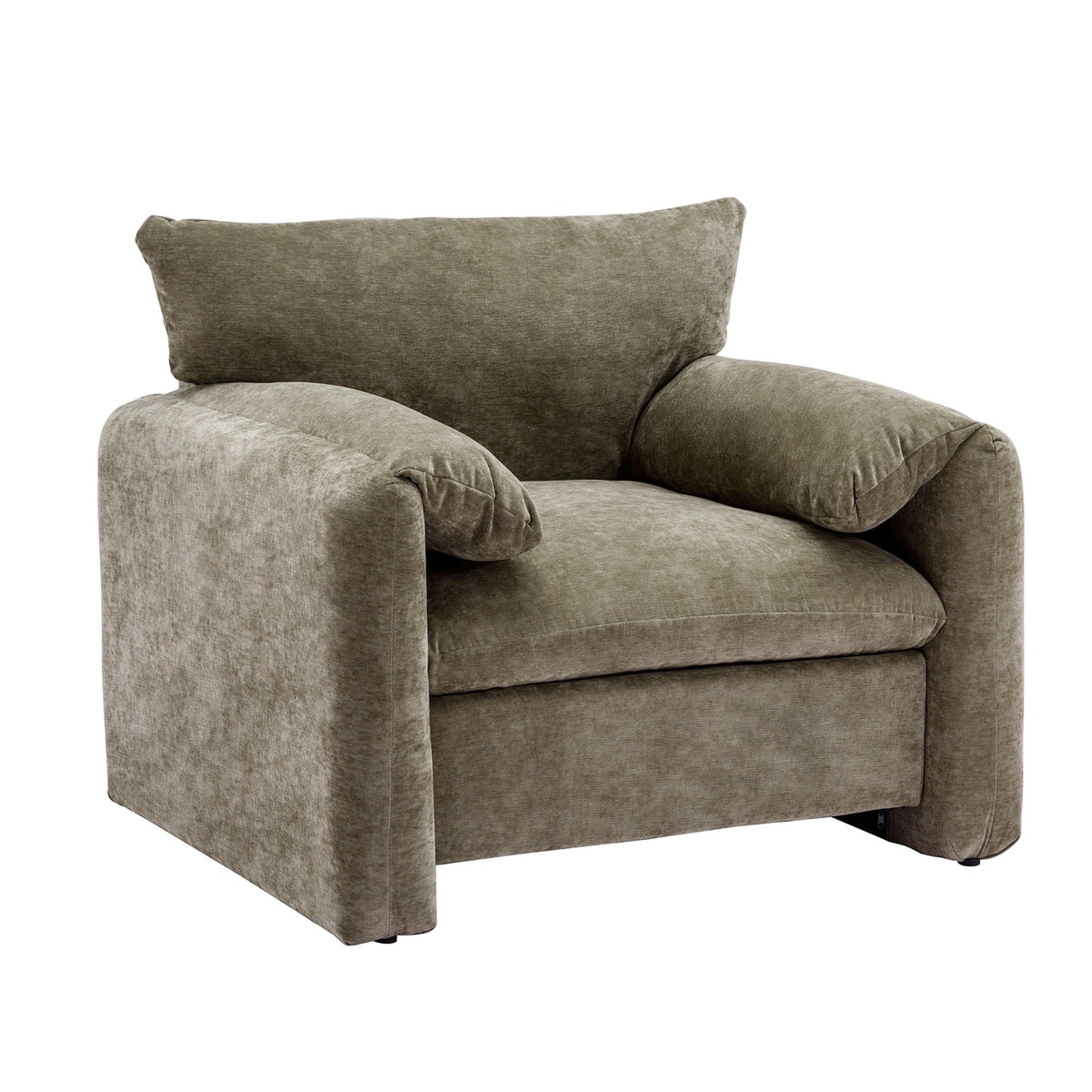 Oversized Accent Single Sofa Lounge Chair with Stain-Resistant Chenille - Matcha Green
