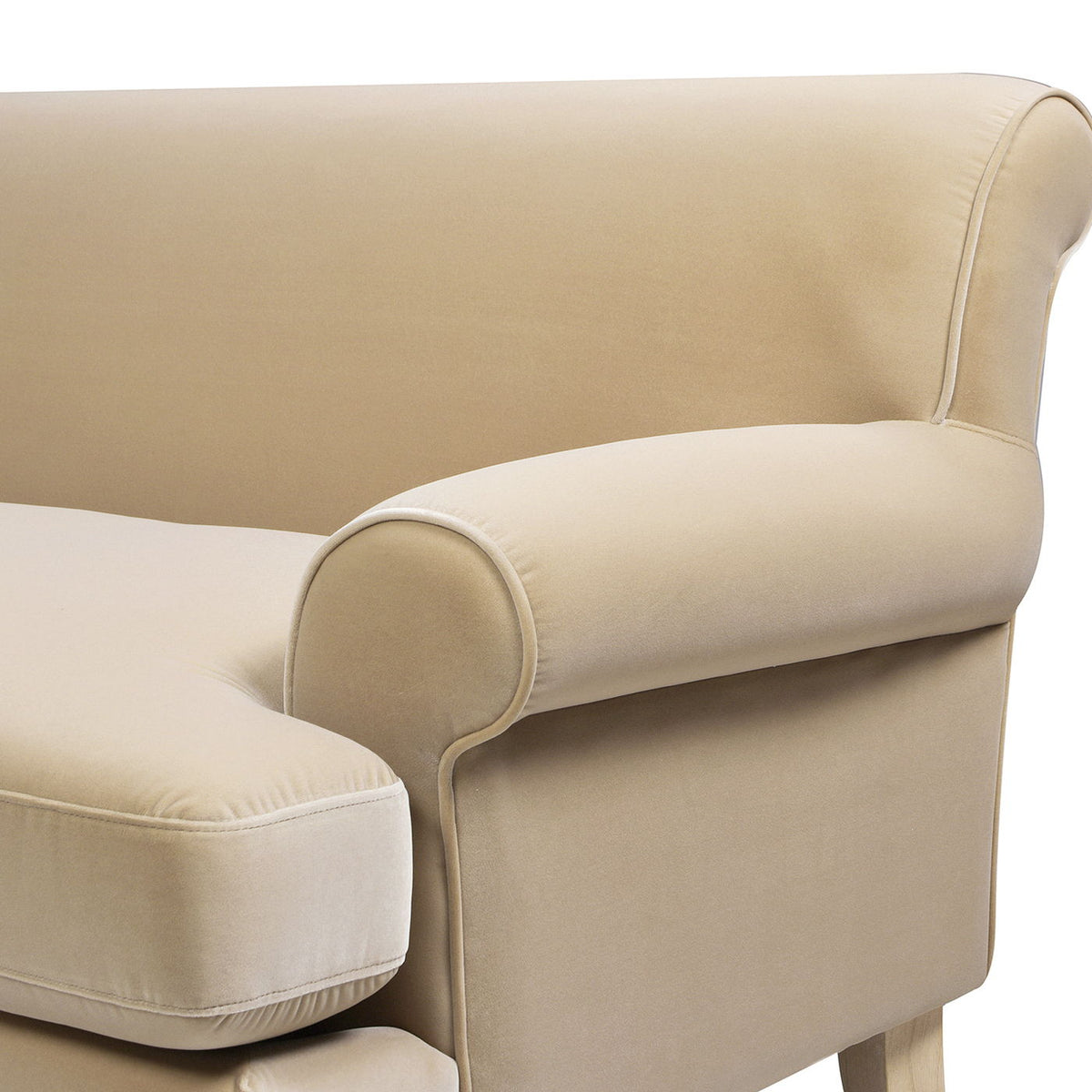 Two Cushion Tightback Sofa with Removable Cushions - Beige or Light Brown