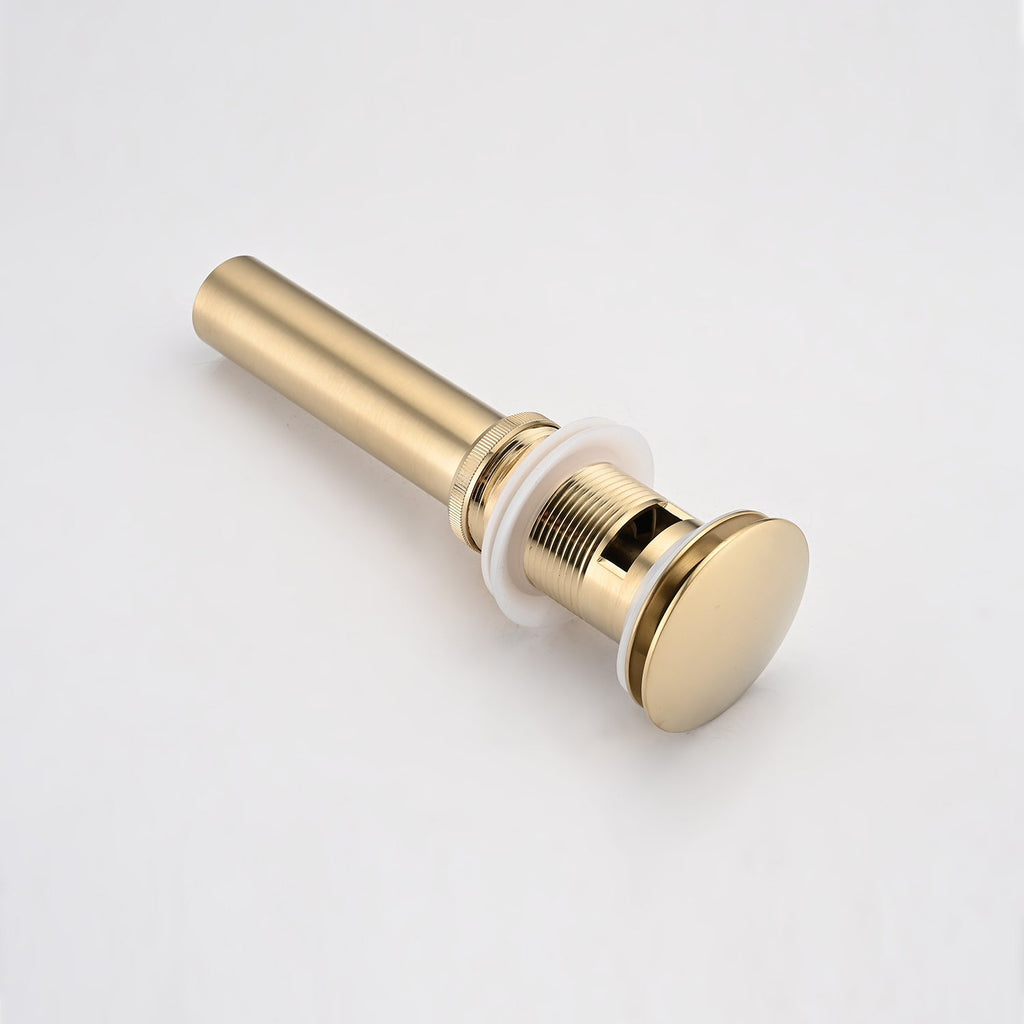 304 Stainless Steel Bathroom Sink Drain with Pop-Up Design - Silver