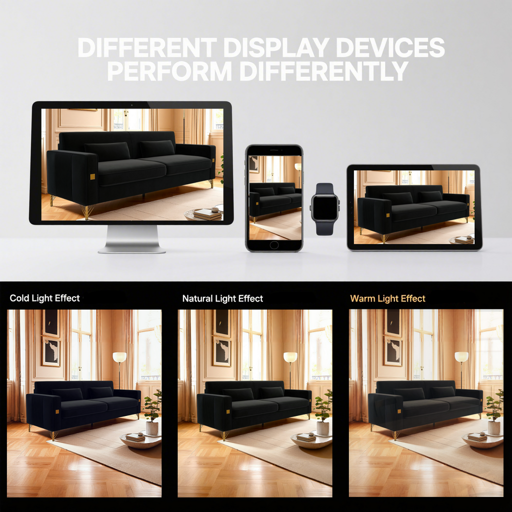Luxury Velvet Sofa with Plush Cushions - Velvet