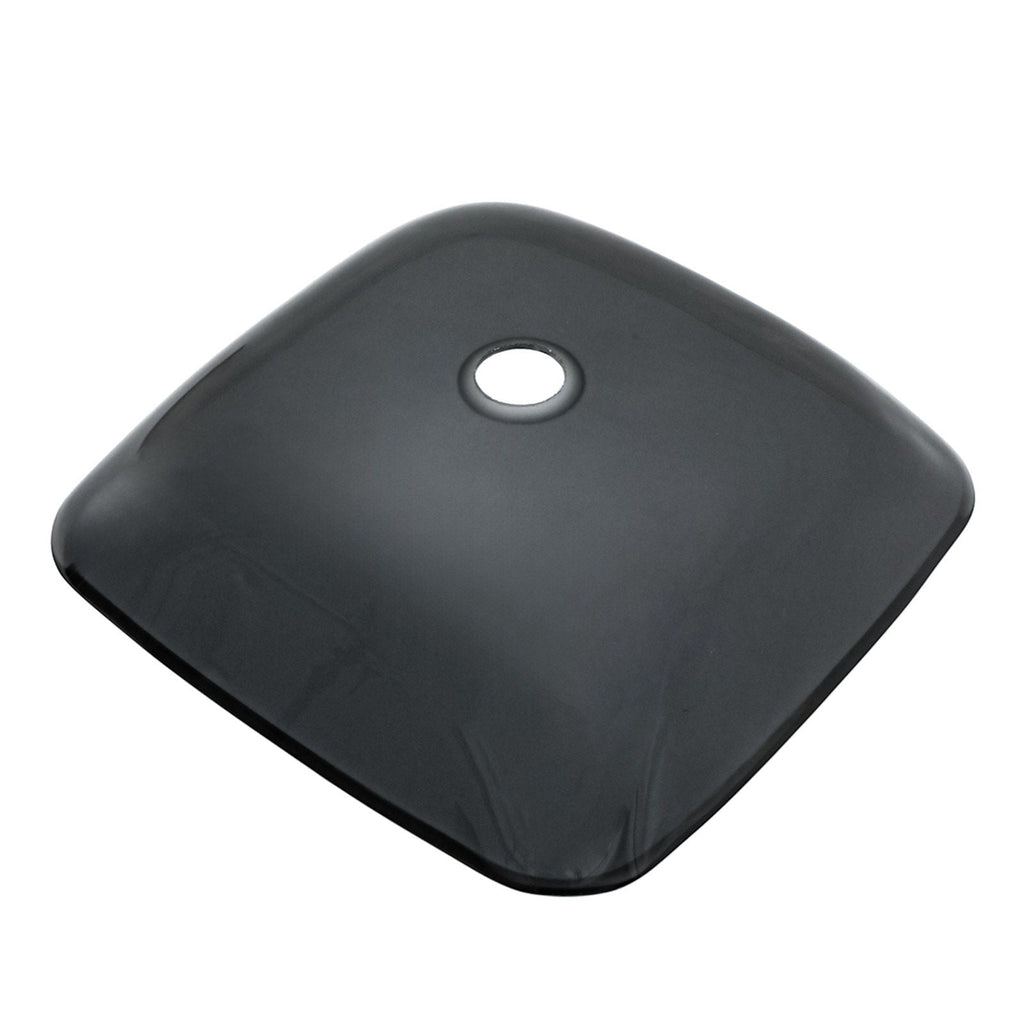 Square Vessel Sink for Bathroom with Pop Up Drain - Gray