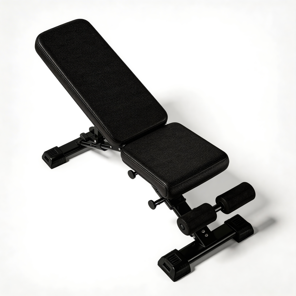 Adjustable Weight Bench with Resistance Bands - Steel Frame