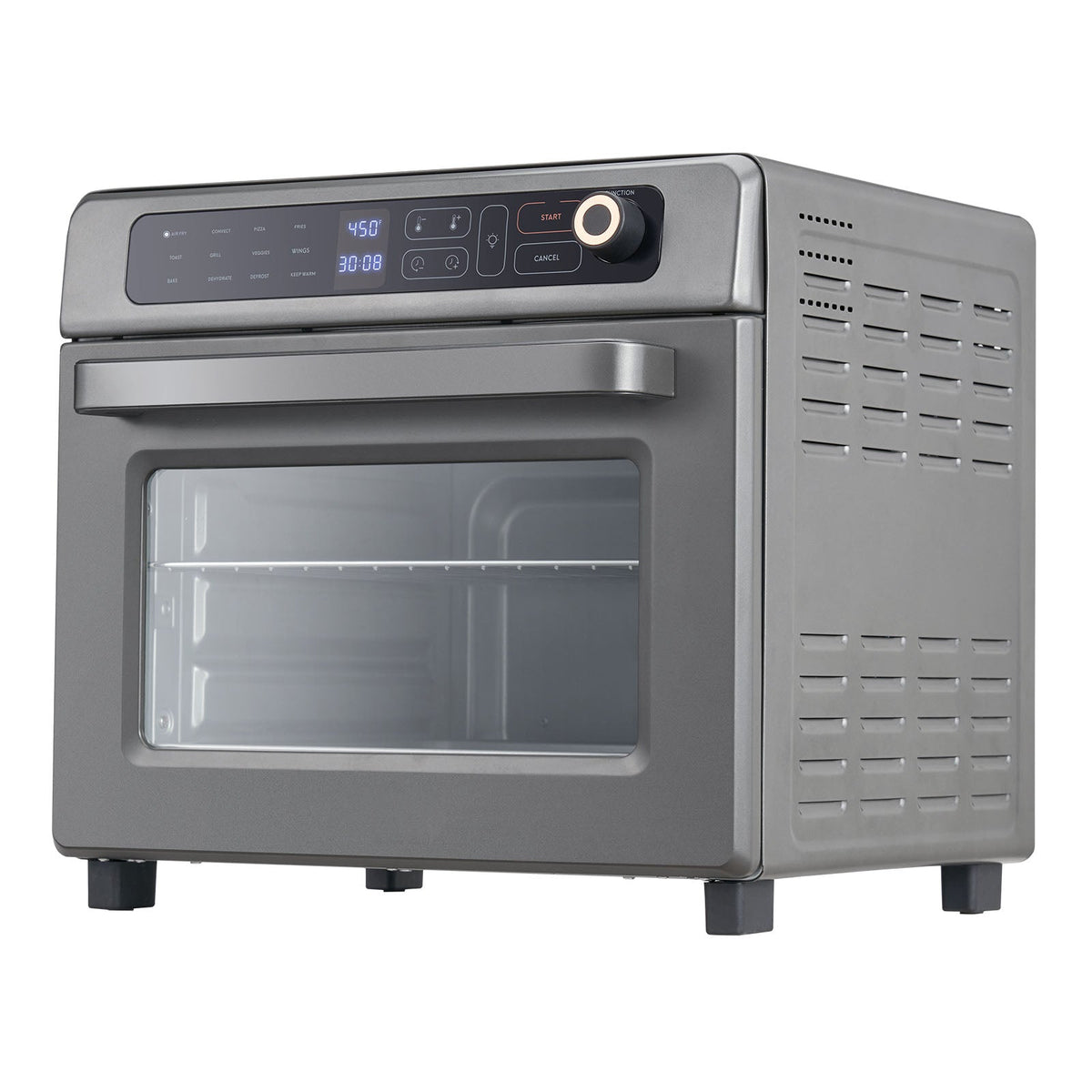 12-in-1 Air Fryer Toaster Oven with 25L Capacity - Stainless Steel Gray
