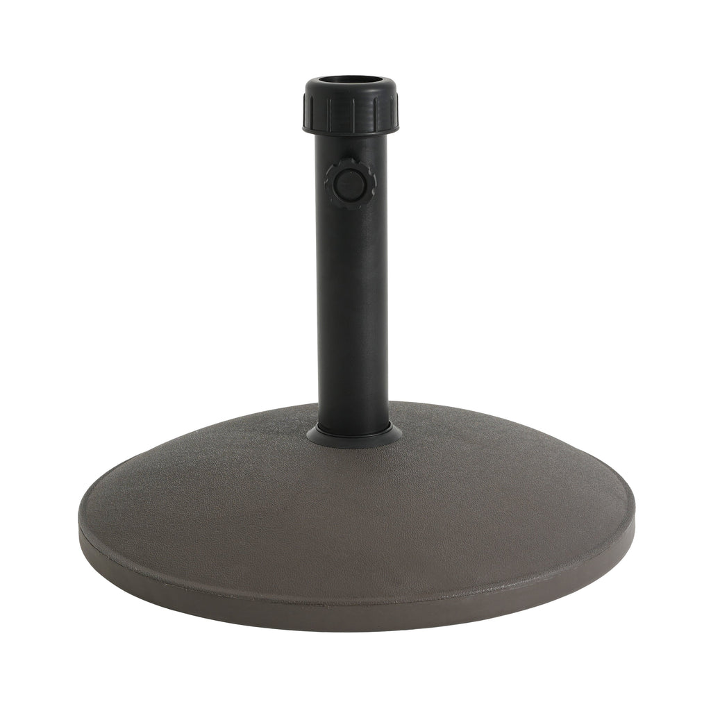 Brown Outdoor Umbrella Base with 35 lb Concrete Core – Stable & Weather Resistant