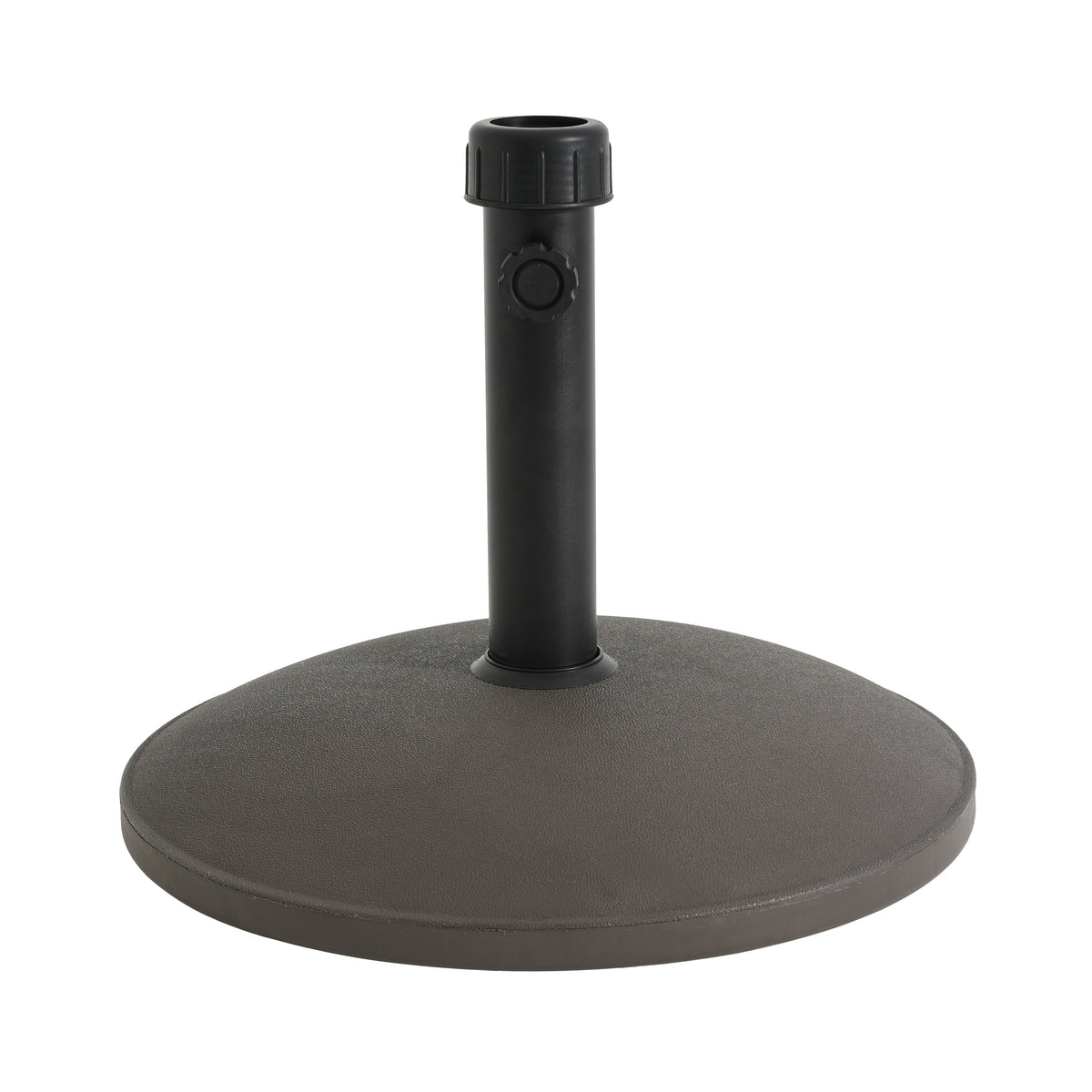 Brown Outdoor Umbrella Base with 35 lb Concrete Core – Stable & Weather Resistant