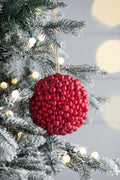 6.5" Traditional Red Berry Ball Accessory with Foam Construction - Red