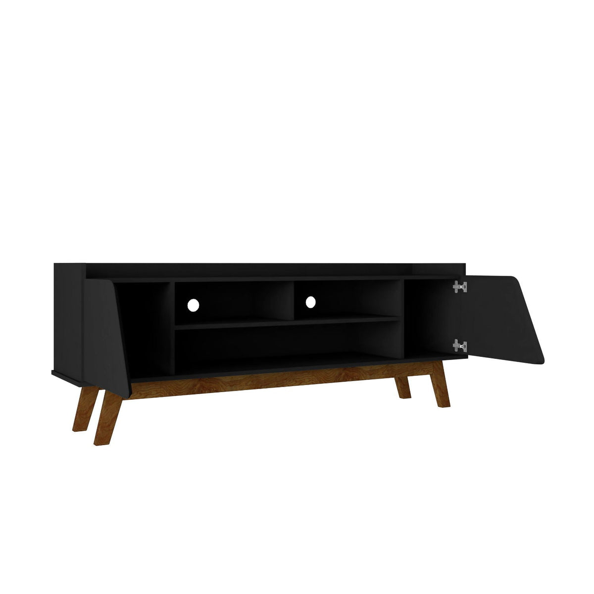 TV Stand with 5 Shelves and Soft Close Doors - Multiple Colors