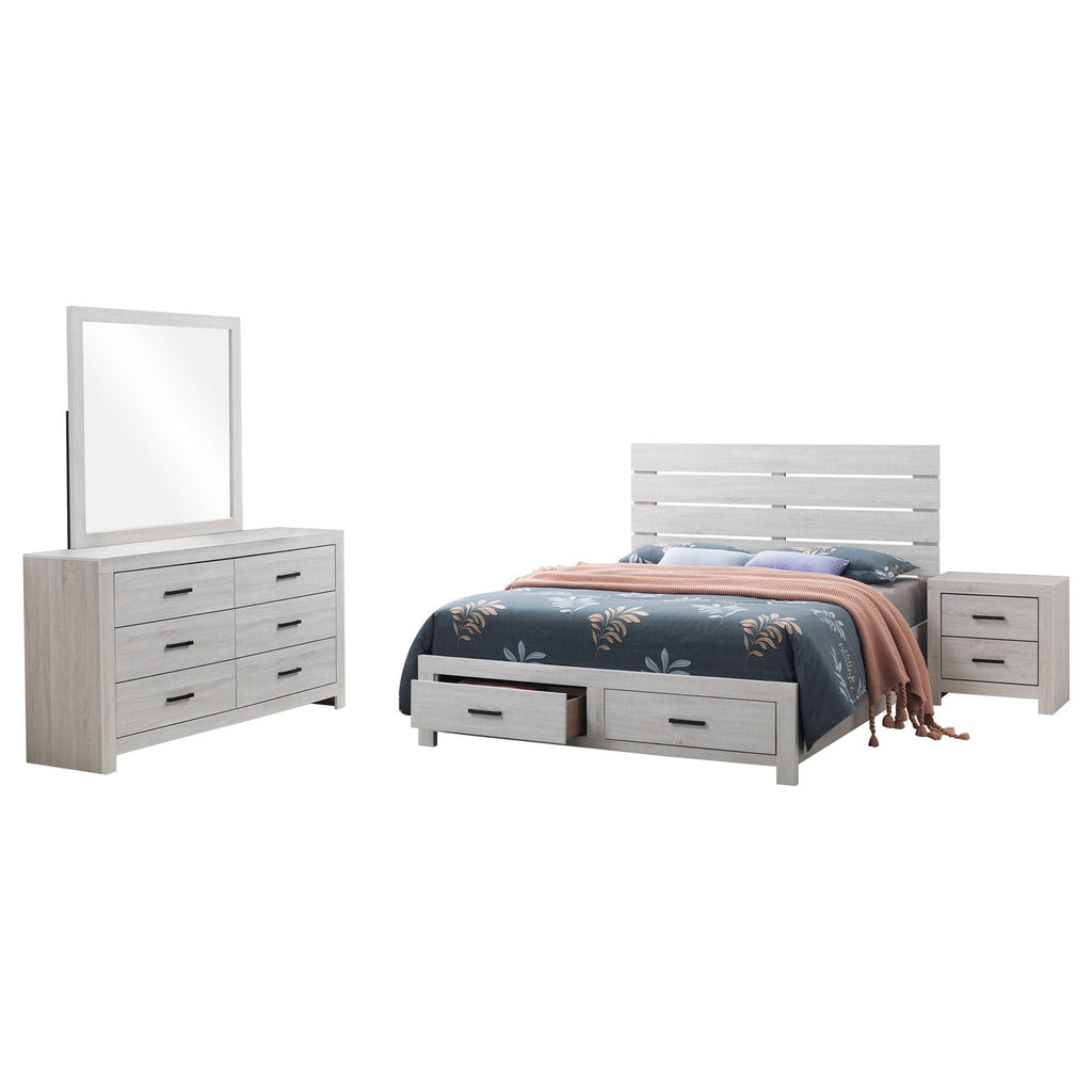 Brantford 4-piece Eastern King Bedroom Set Coastal White