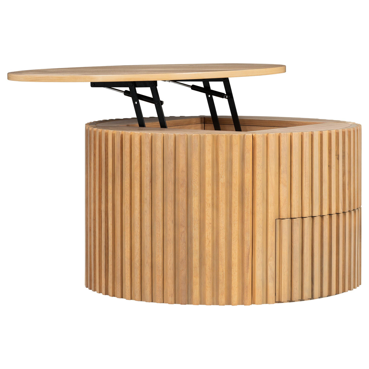 Round Lift Top Coffee Table with Hidden Storage - Multiple Colors