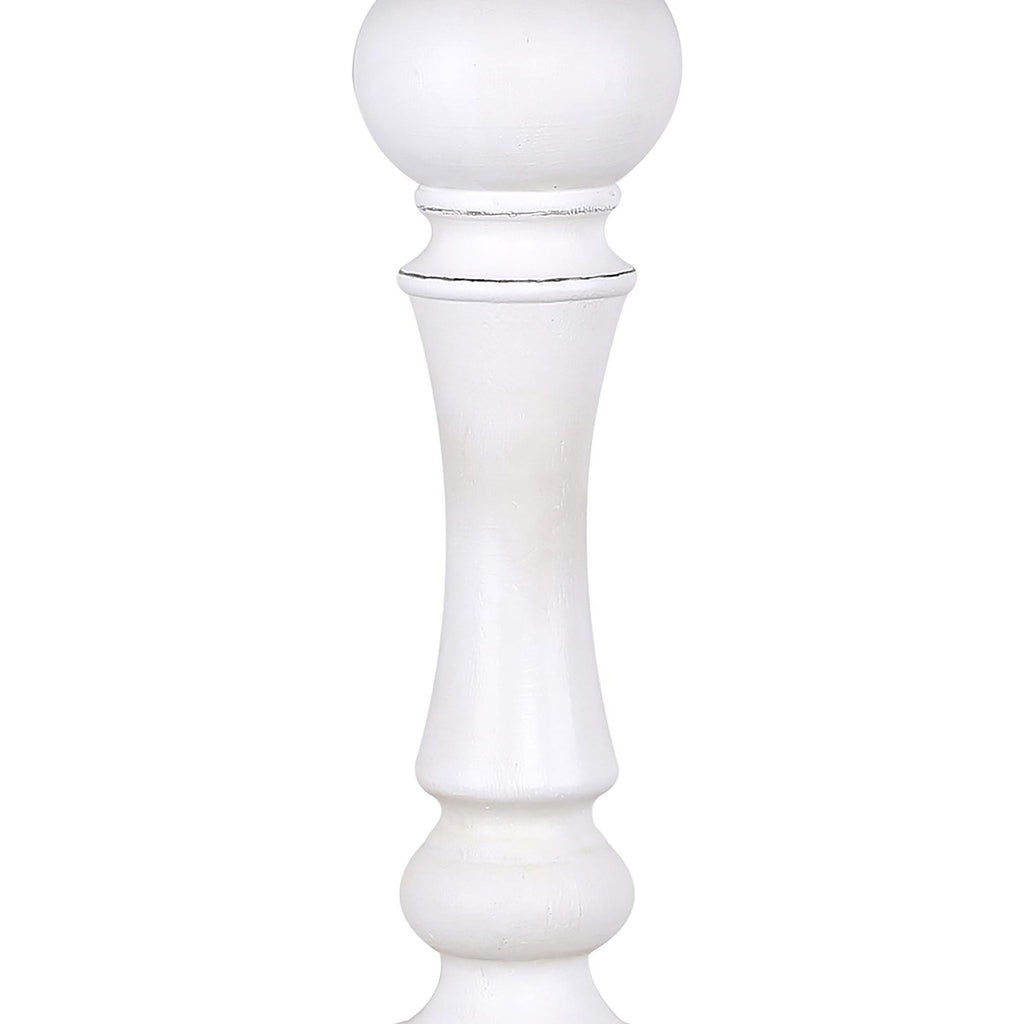 Farmhouse Poly Table Lamp Set with Spindle Base - Gray or White